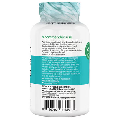 FEELGOOD - Magnesium Glycinate, 180 Vegan Capsules