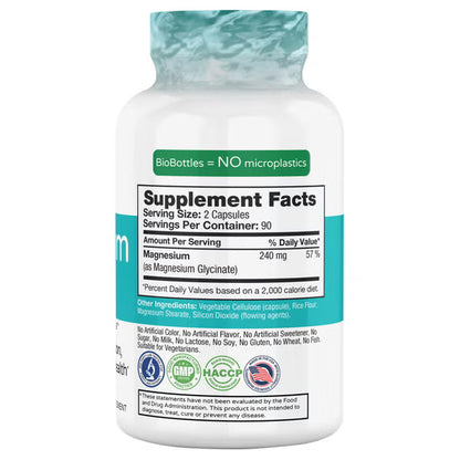 FEELGOOD - Magnesium Glycinate, 180 Vegan Capsules