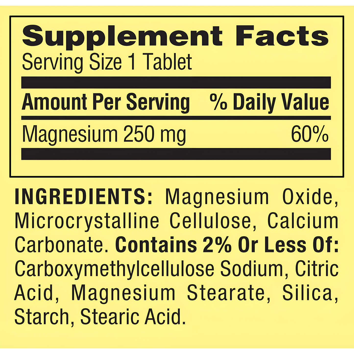 Magnesio De 250 Mg - Spring Valley -  Tabletas