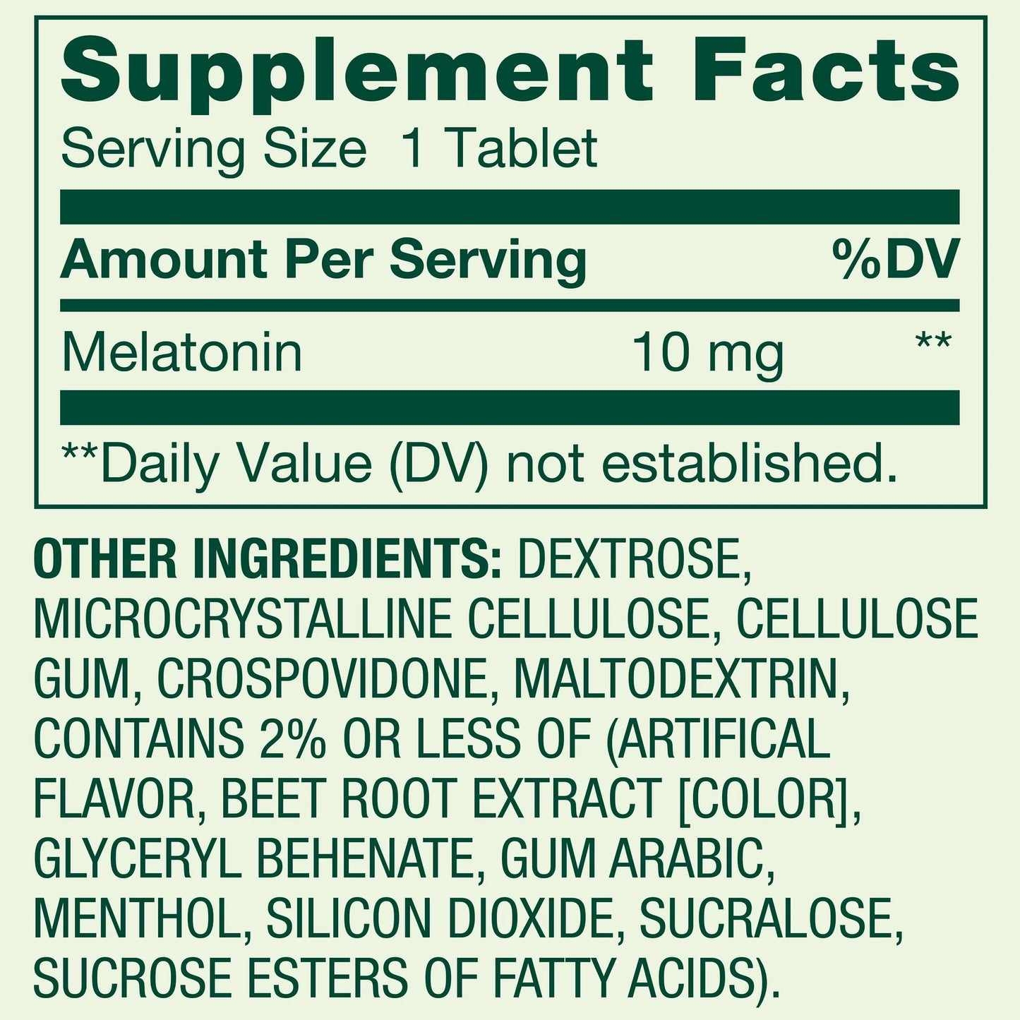 Melatonina 10mg Fast Dissolve , 120 tab sabor a fresa - Spring Valley