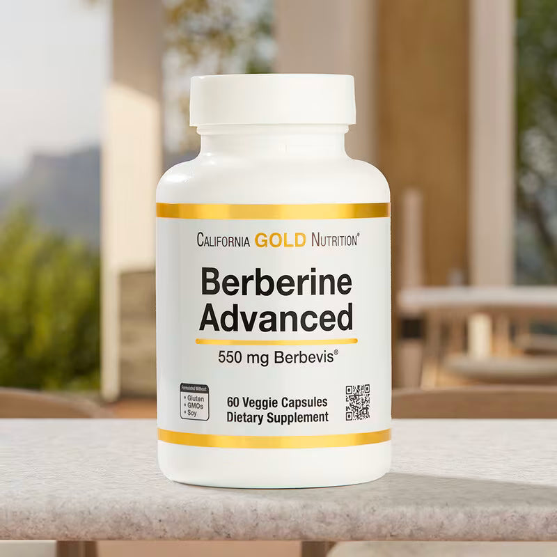 California Gold Nutrition, Berberina Avanzada, 550 mg, 60 cápsulas vegetales