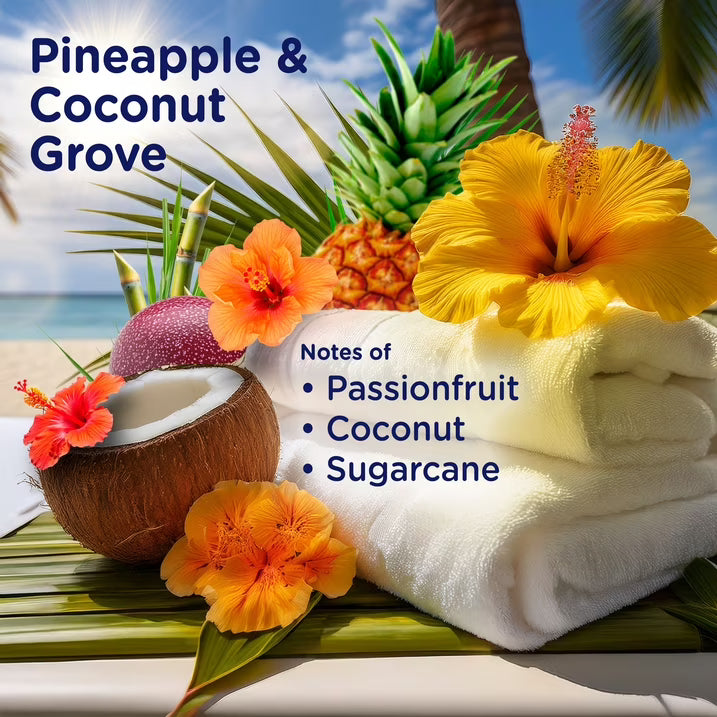 Downy Radiant- Perlas potenciadoras de aroma para ropa, Pineapple & Coconut Grove - 802g