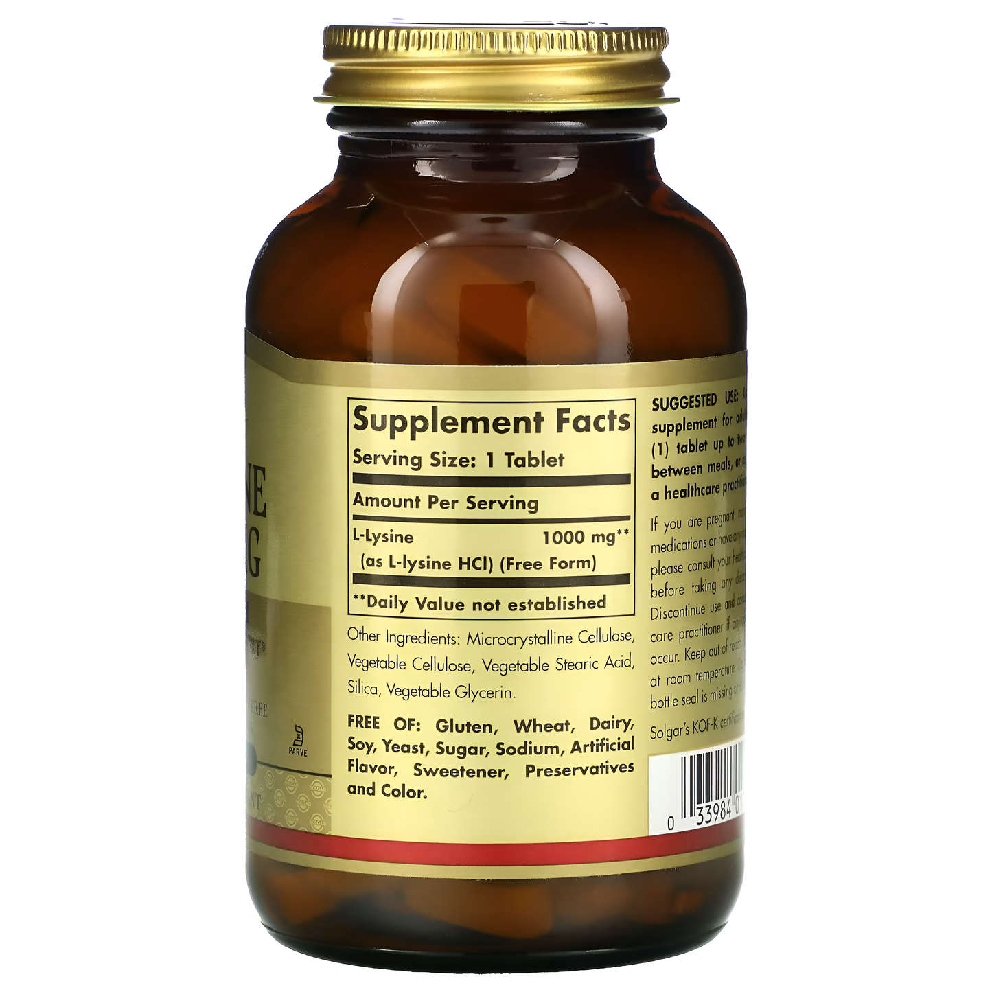 L-Lysine 1000 mg Solgar  Tabletas