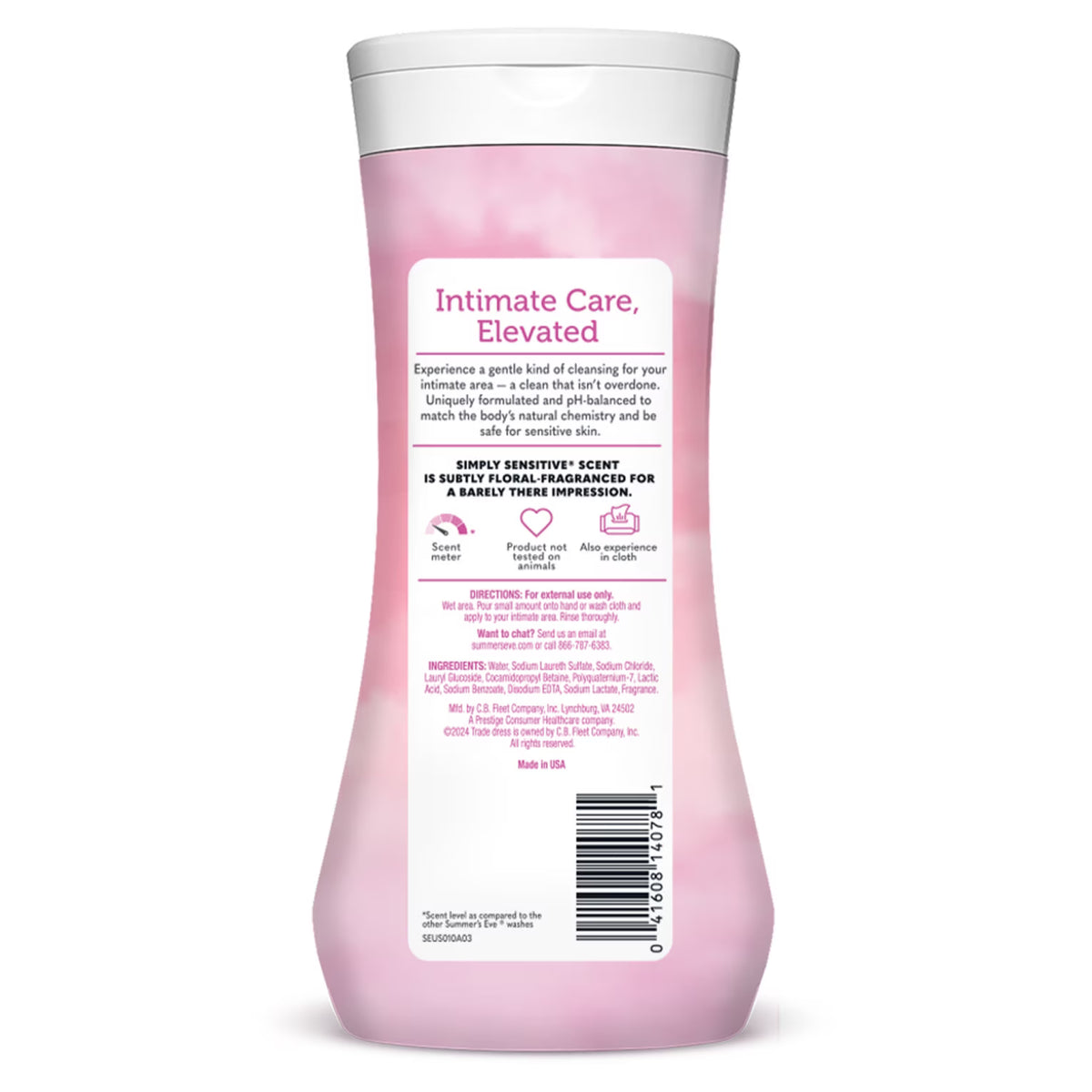 Summer’s Eve - Gel de higiene íntima diaria Simply Sensitive (para todo el cuerpo),444ml