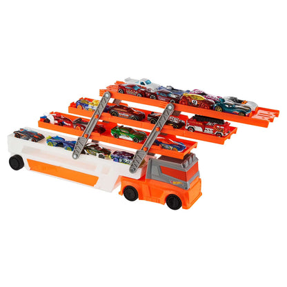 Mattel - Hot  Wheels Mega Hauler Truck Playset, 20 unidades
