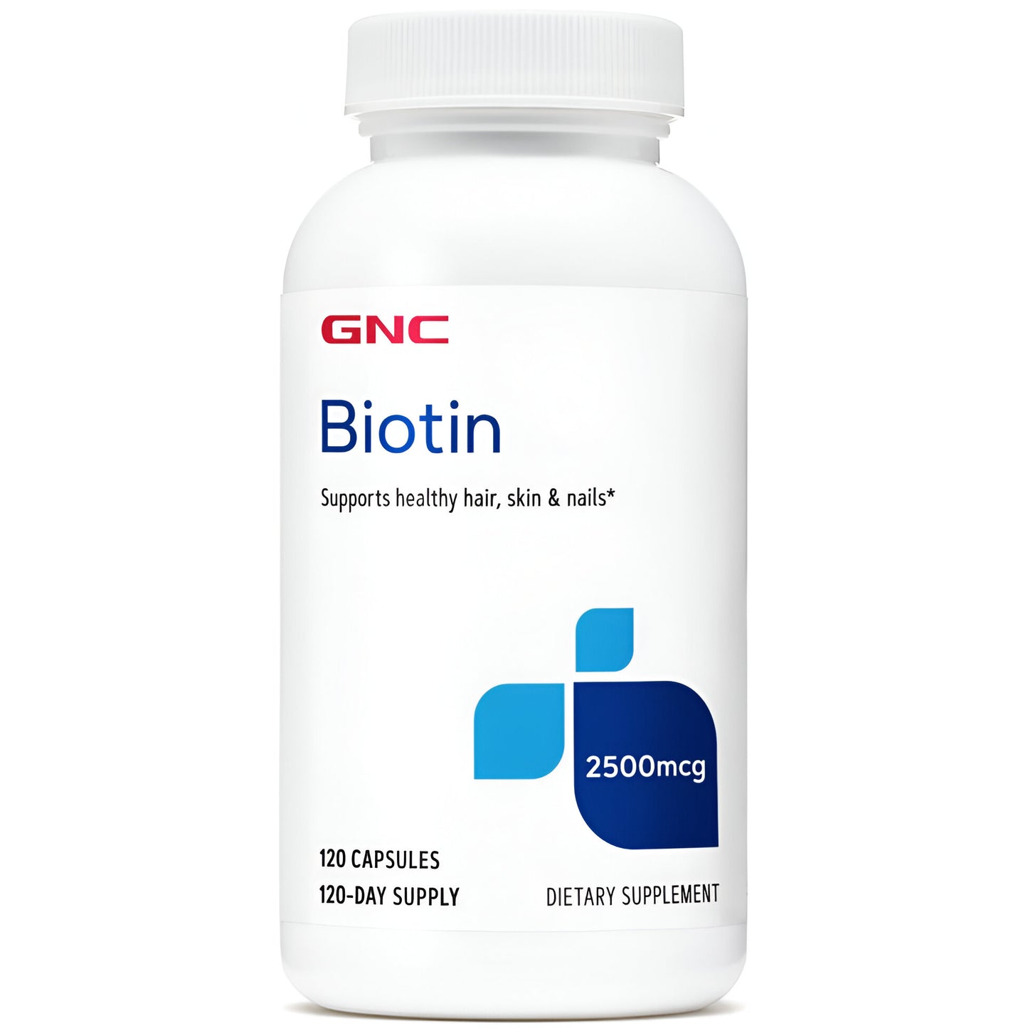 Biotin 2500mg GNC , 120 capsulas