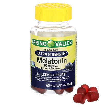 Spring Valley Melatonina Extra Strength 10 mg 60 gomitas