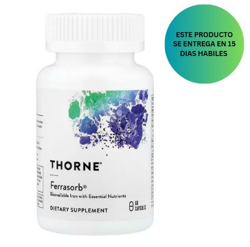 Thorne, Ferrasorb, 60 Capsulas