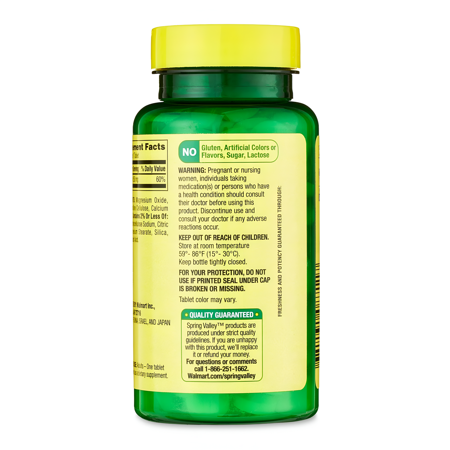 Magnesio De 250 Mg - Spring Valley -  Tabletas