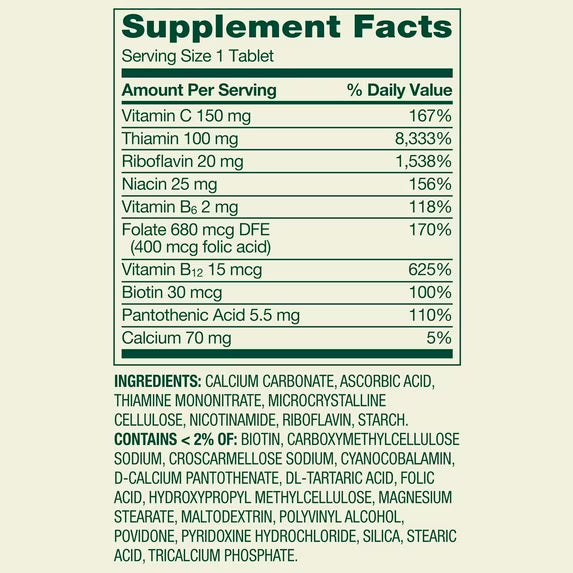 Super Vitamin B complex - Spring Valley - 250 Tabletas