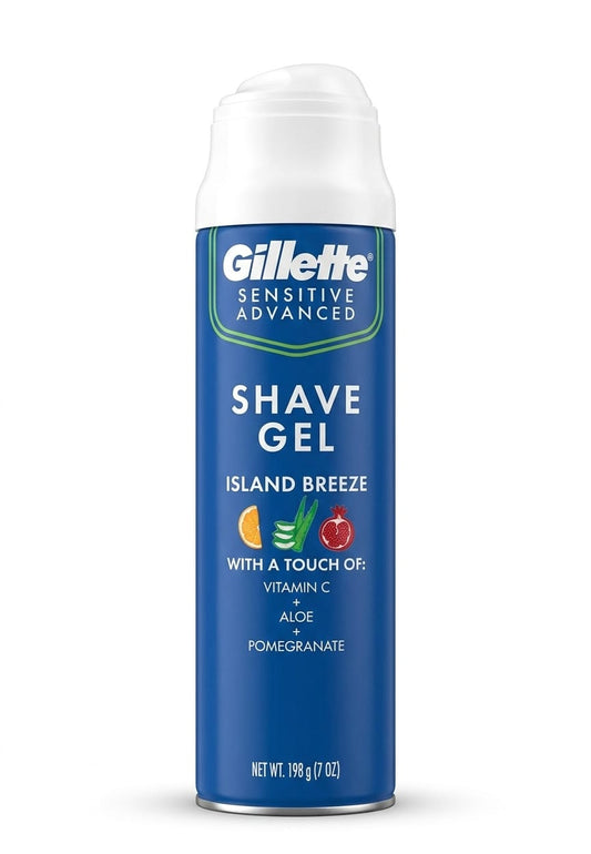 Gillette Sensitive Plus Island Breeze sin alcohol, sin colorantes, sin parabenos 198 gr