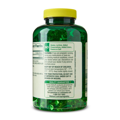 Spring Valley Vitamina E , 180 mg 400UI Capsulas de gel