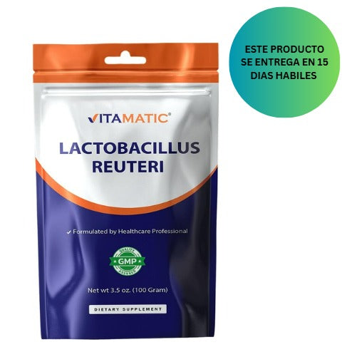 Vitamatic Lactobacillus Reuteri - Polvo probiótico - Apoyo para la salud digestiva - 100gr