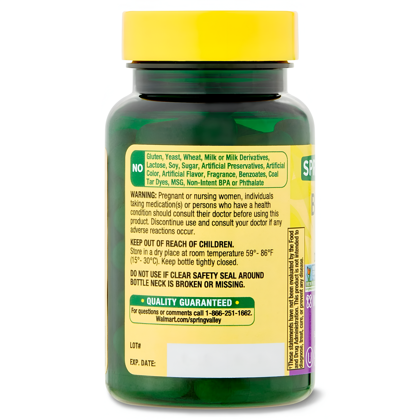 Blood Sugar Support , 30 capsulas vegetarianas - Spring Valley