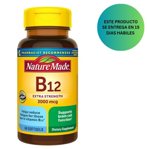 Nature Made Vitamina B-12 , 3000 mcg, 60 softgels