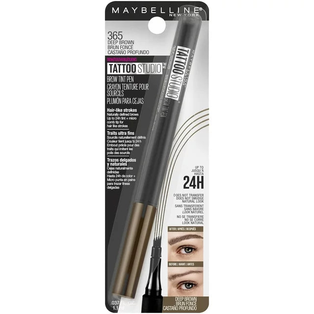 Maybelline Tattoo Studio Brow Tint Pen Maquillaje, Marrón Profundo
