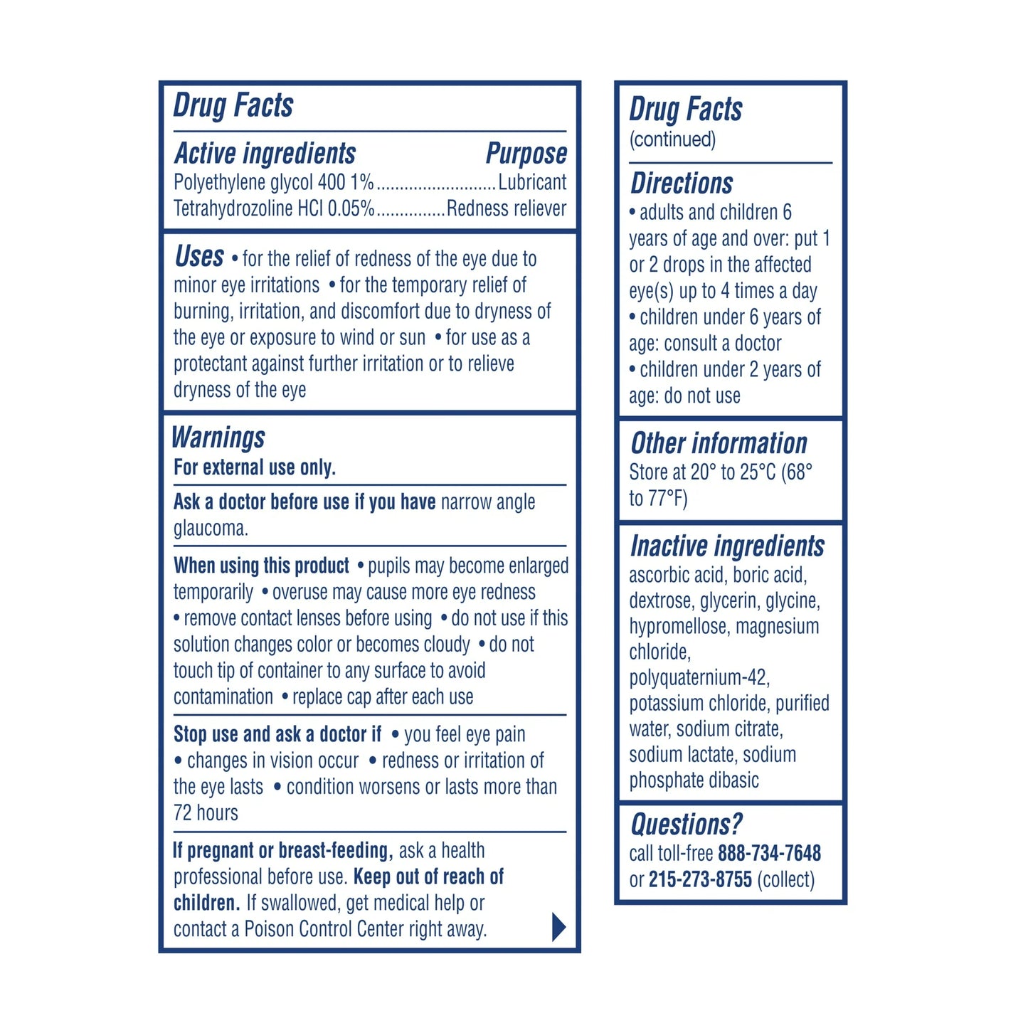 Visine Red Eye Gotas lubricantes e hidratantes para los ojos, 15ml