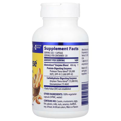 Enzymedica, GlutenEase, 120 Capsules