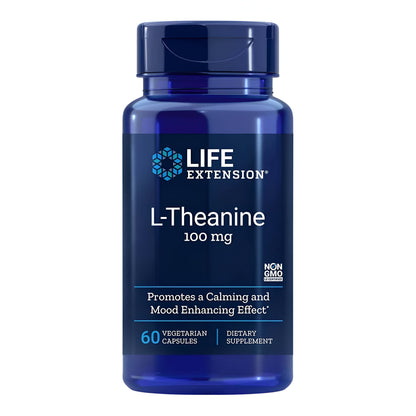 Life Extension L-Theanine, 100 mg, 60 Vegetarian Capsulas