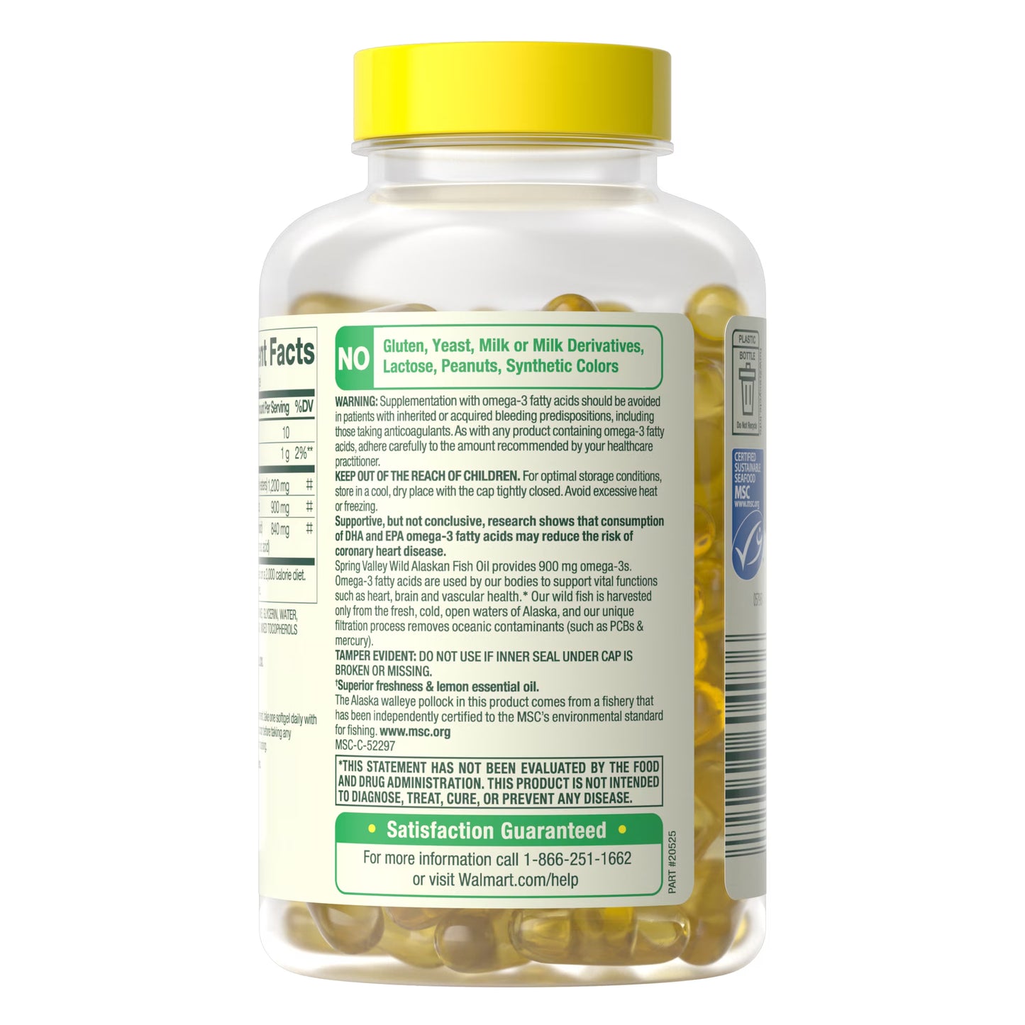 Spring Valley - Fish Oil 1,200mg wild alaskan(900mg omega-3s), 120 capsulas