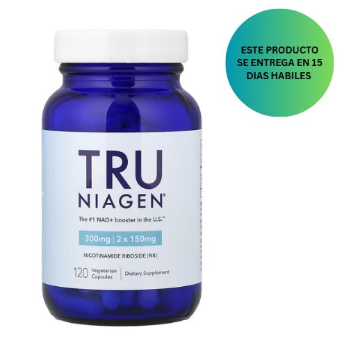 TRU NIAGEN Suplemento NAD patentado para la función cerebral, antienvejecimiento y regeneración celular, niagen, 120 Capsulas