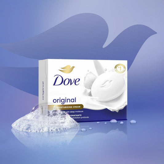 Jabón en barra Dove Beauty para mujer original con 1/4 de crema humectante para todo tipo de piel, 75gr