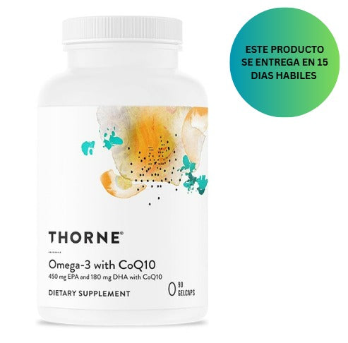THORNE - Omega-3 con CoQ10 - 90 cápsulas de gel