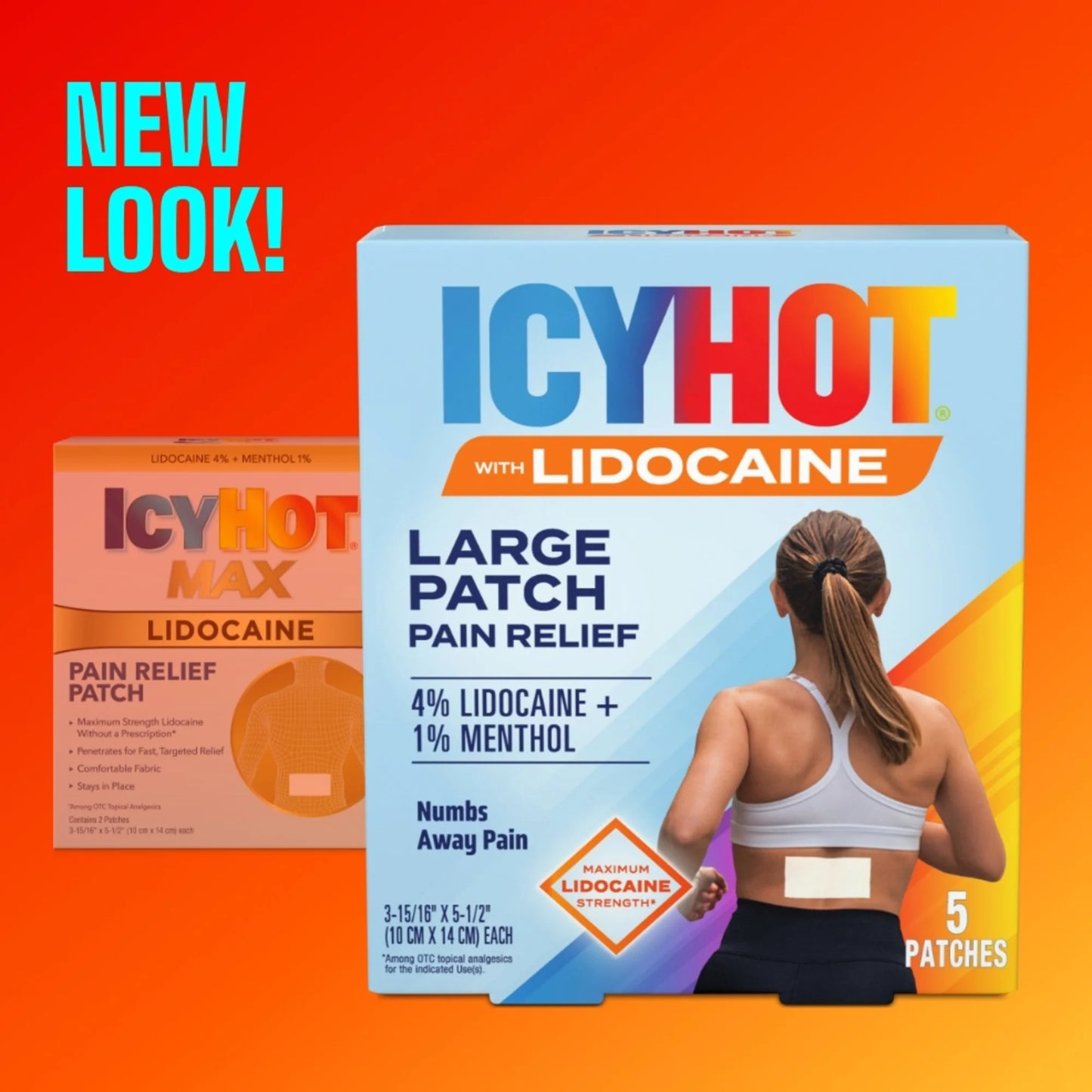 Icy Hot Max Strength Lidocaine Plus 5 parches