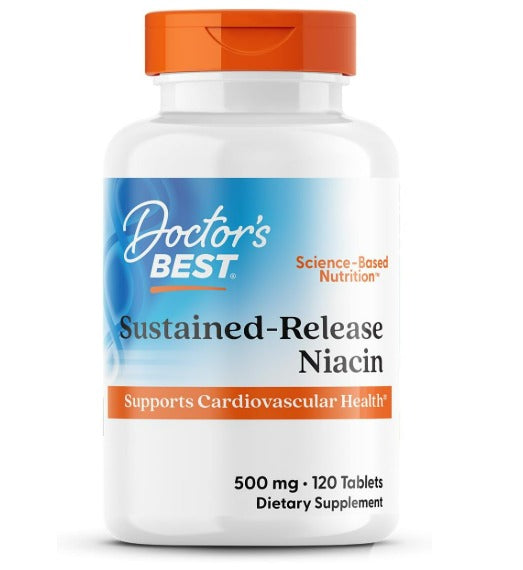 Doctor's Best - Niacina (liberación prolongada) - 500mg 120 Tabletas