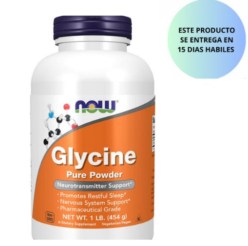 NOW GLYCINE PURA soporte de neurotransmisores  454gr