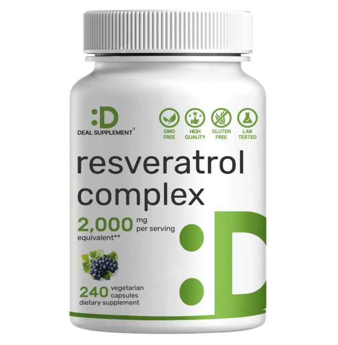 Deal Supplement Resveratrol Complex 2,000mg 240 capsulas
