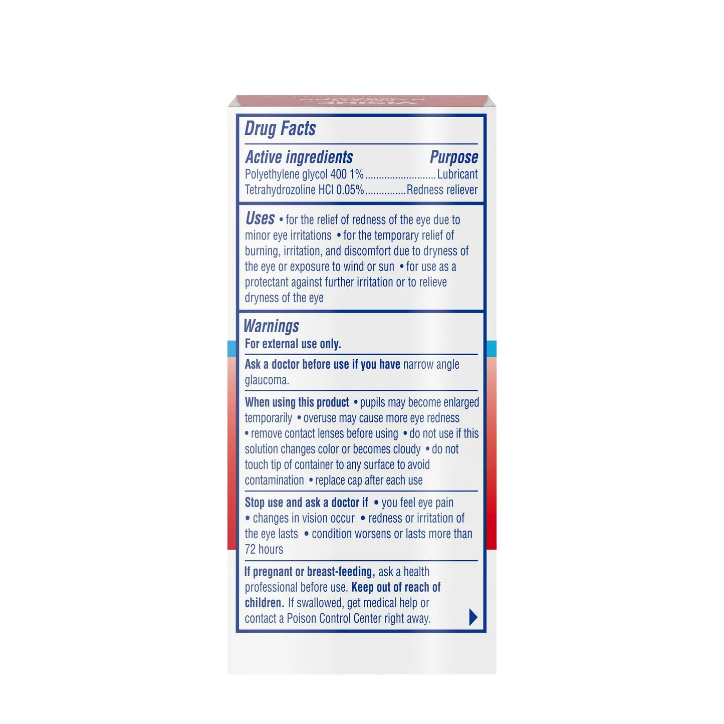 Visine Red Eye Gotas lubricantes e hidratantes para los ojos, 15ml