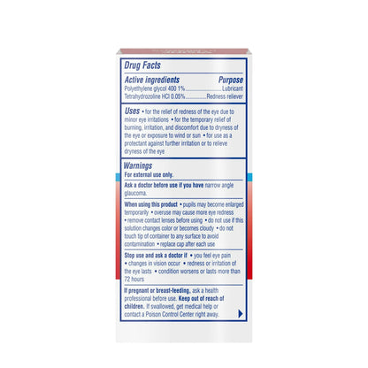 Visine Red Eye Gotas lubricantes e hidratantes para los ojos, 15ml