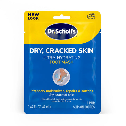 Dr. Scholl's Ultra Hydrating Foot Peel Mask - Mascarilla de peeling para pies, hidrata, repara y suaviza intensamente la piel áspera y seca, con urea - 1 par - 44ml