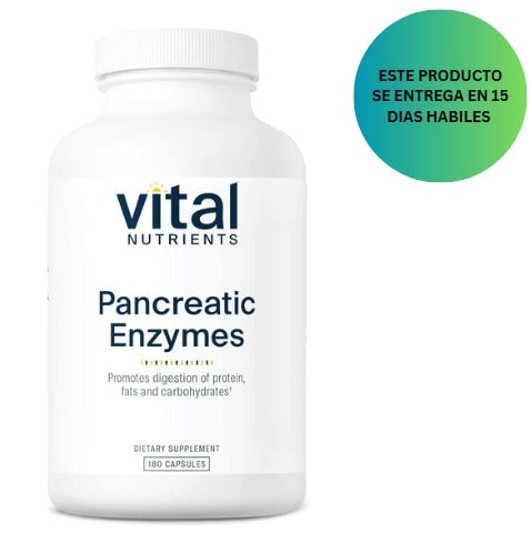 Vital Nutrients Enzimas pancreáticas de 1000 mg (fuerza completa) - 180 cápsulas