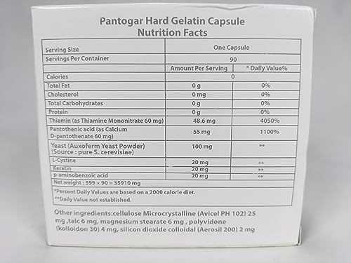 Pantogar Tratamiento Específico para Cabello y Uñas - 90 Capsulas