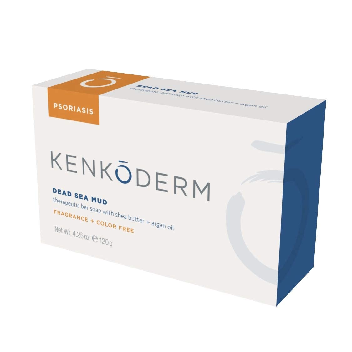 Kenkoderm Jabón de lodo del Mar Muerto de Psoriasis con aceite de argán y manteca de karité, 120gr