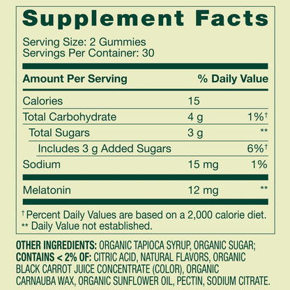 Spring Valley Ultra Strength Melatonina 12 mg 60 gomitas sabor a fresa