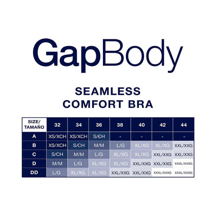 GapBody Sujetador deportivo cómodo de algodón sin costuras  para mujer (paquete de 2)