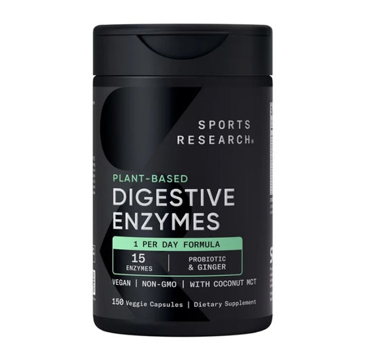 Sports Research Enzimas digestivas , 150 cápsulas vegetales