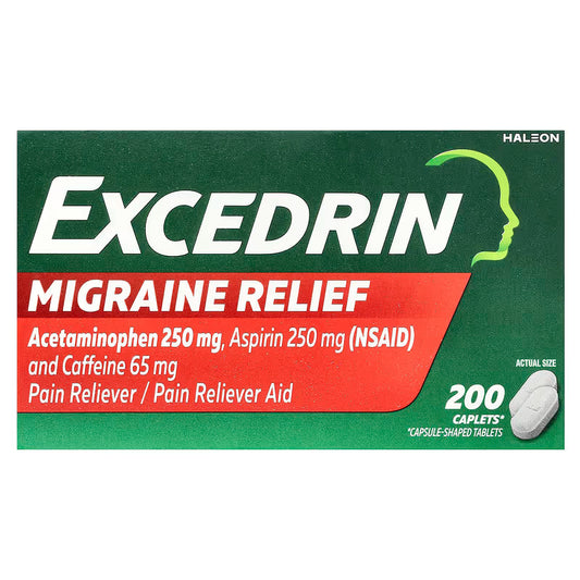 Excedrin Migraña relief, 200 Tabletas