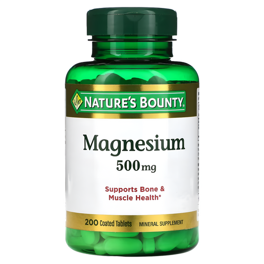 Magnesio 500mg , 200 tabletas recubiertas - Natures Bounty