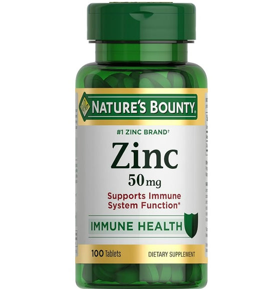 Natures Bounty- Zinc 50mg Immune Health, 100 tabletas