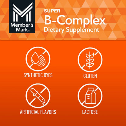 Super B-complex con Biotin 300 tabletas Member's Mark