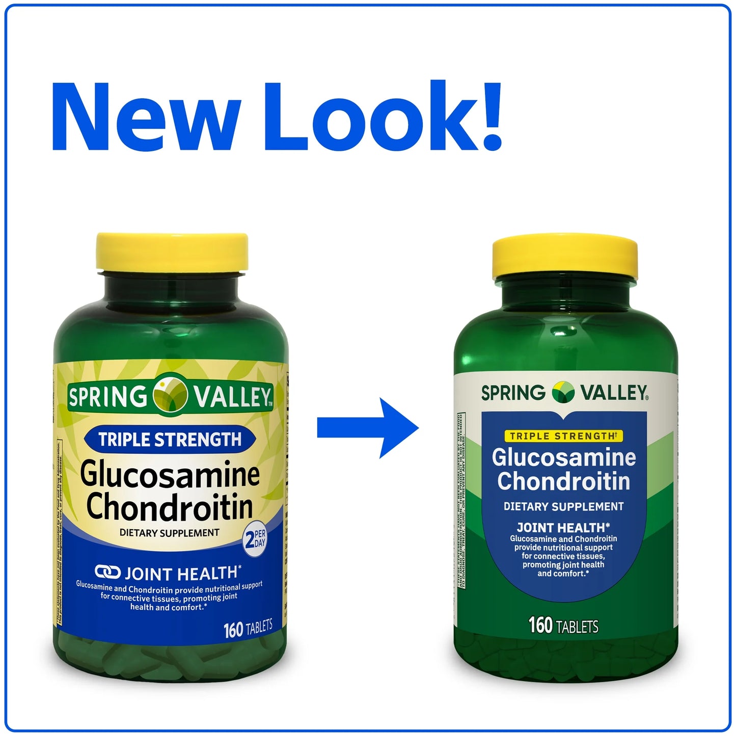 Glucosamina y Condroitina Spring Valley  - 160 Tabletas