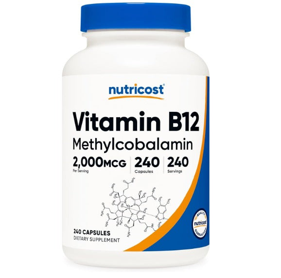 Nutricost vitamina B12 2,000mcg en capsulas