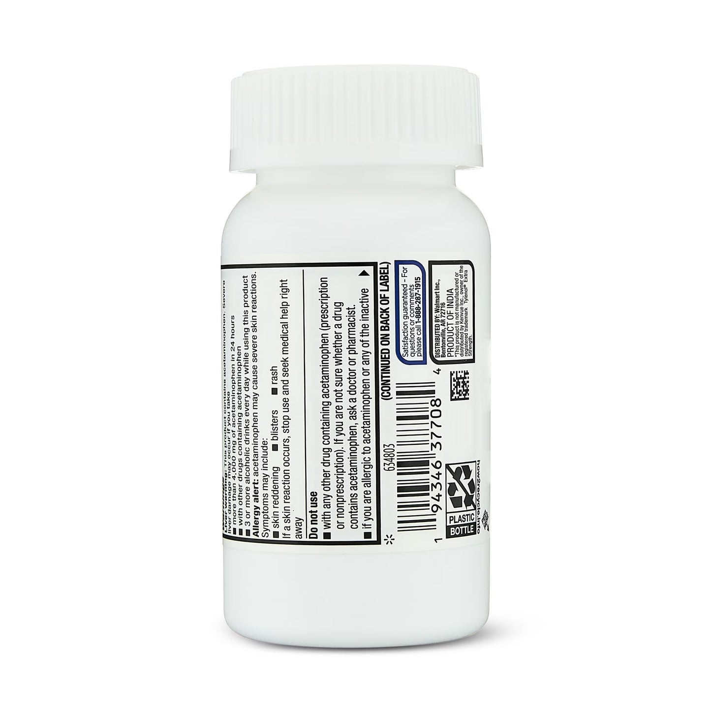 Equate - Analgésico de Fuerza Extra Acetaminofén 500 Mg, 100 caplets