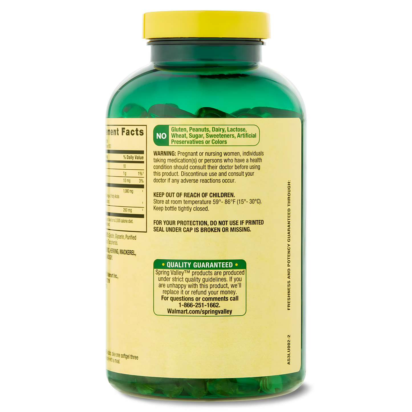 Omega-3 Fish Oil Spring Valley 1000mg 300 capsulas de gel