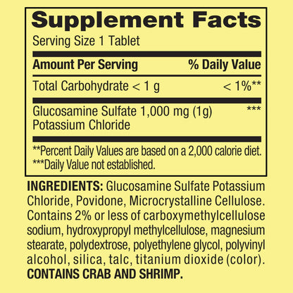 Spring Valley - Glucosamina Sulfate potassium chloride 1000mg, 200 tabletas