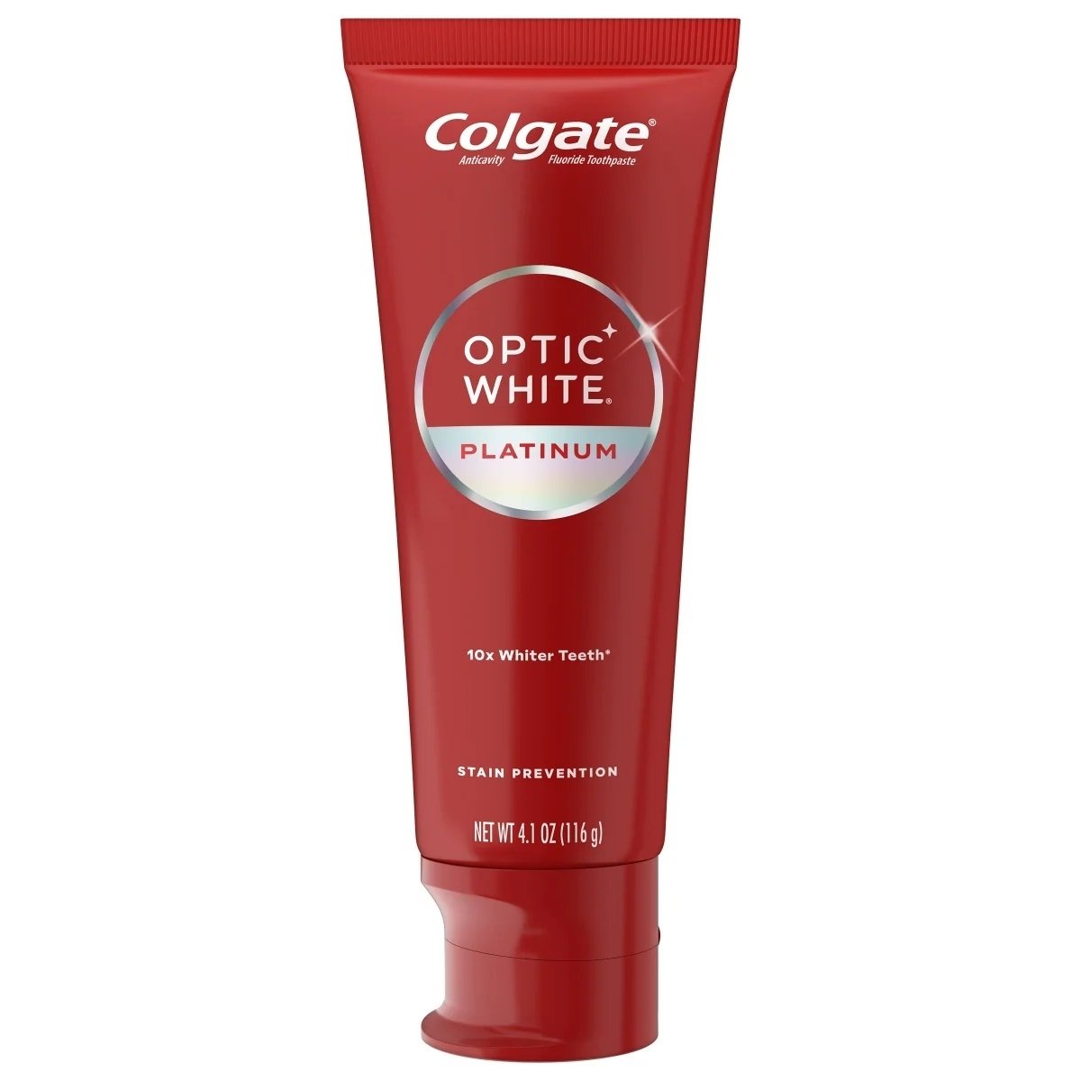 Colgate Optic White Platinum 10x blanqueador de dientes, 3.5% peróxido de hidrógeno - 116gr.